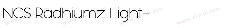 NCS Radhiumz Light字体转换